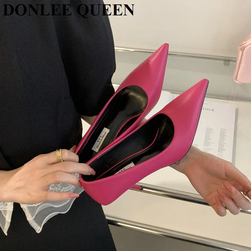 Sapatos de Salto Elegantes com Biqueira Fina – Sofisticação Intemporal