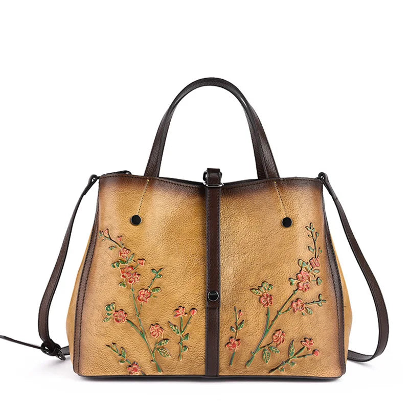 Mala Bucket Aurora Vintage – Em Couro Genuíno Premium