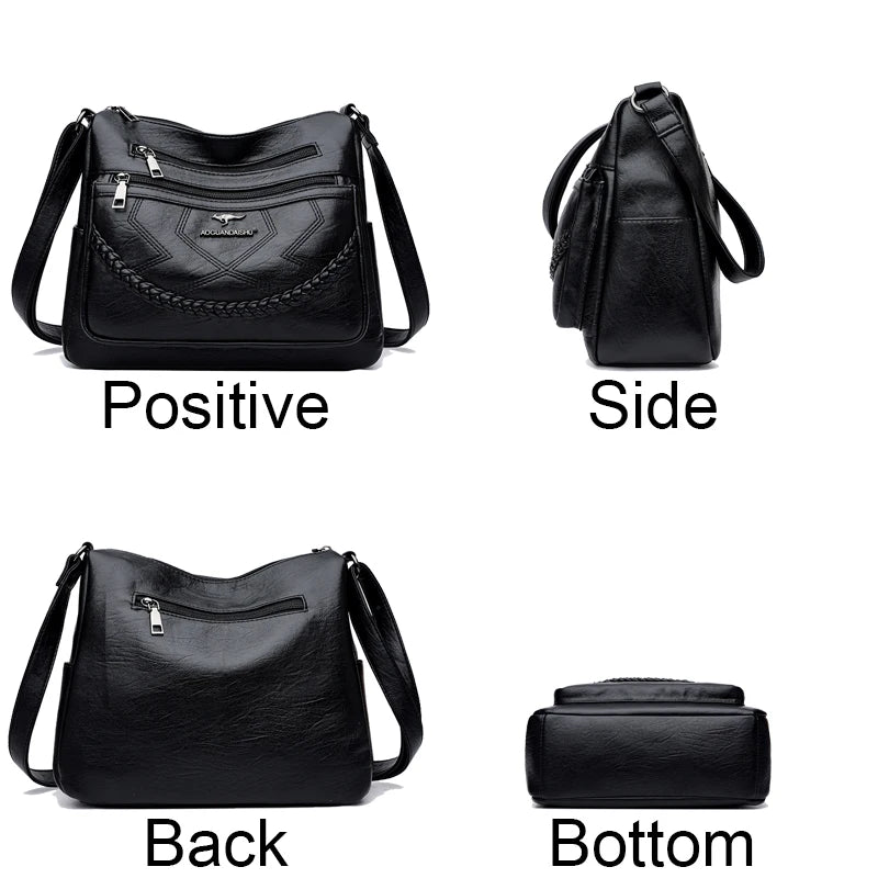 Sac « Vera Soft » – Sac multipoches pour femme en cuir végan luxueux