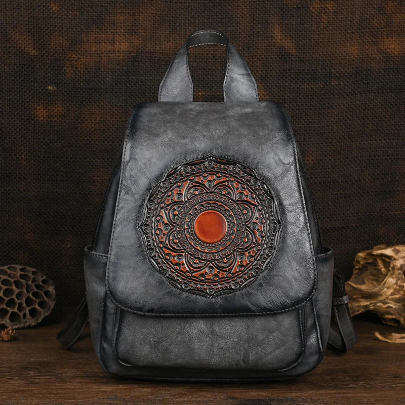 Sac à dos géométrique vintage Laura – Design élégant et de haute qualité
