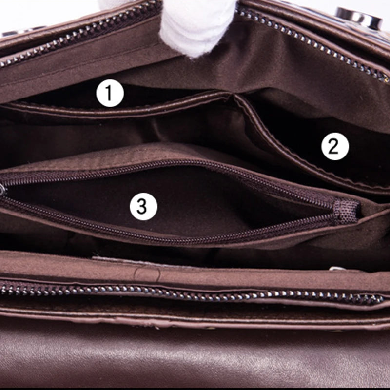Mala Flap Aurora Vintage – Em Couro Genuíno Premium