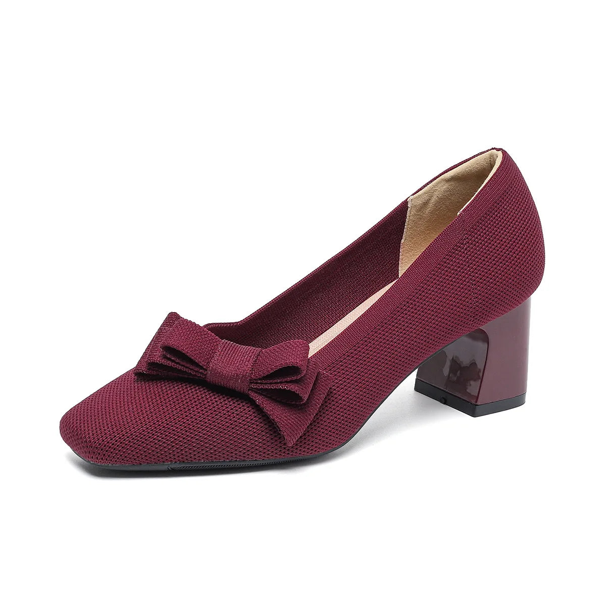 Amélia Violet - Sapato de Salto Médio com Laço Elegante