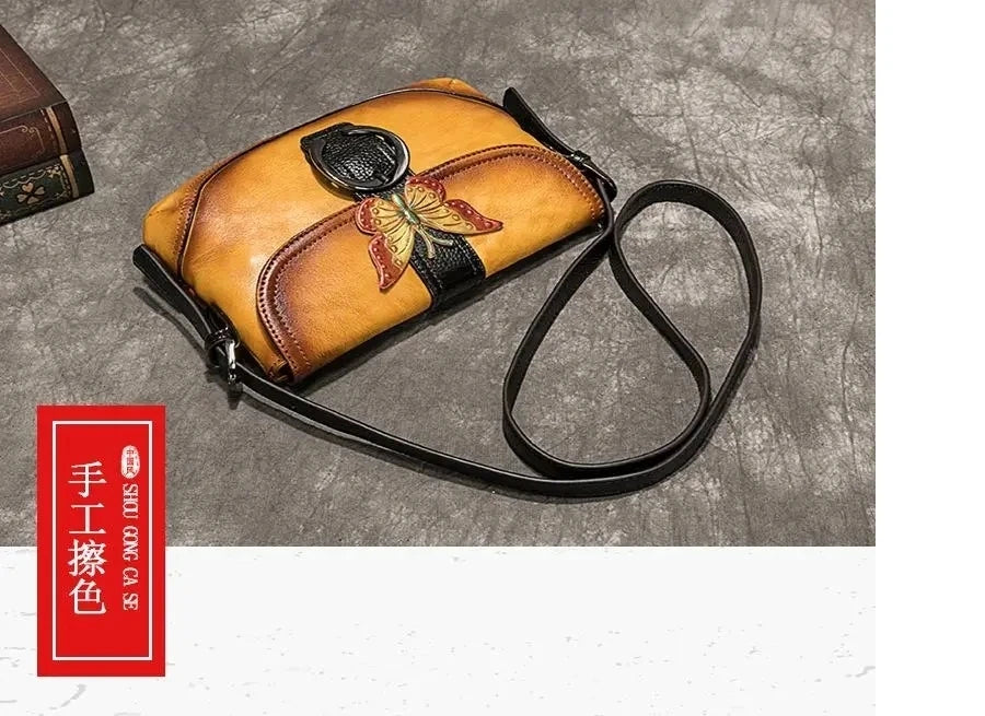 Sac Sofia Vintage Artistique – Fabriqué en cuir véritable de qualité supérieure