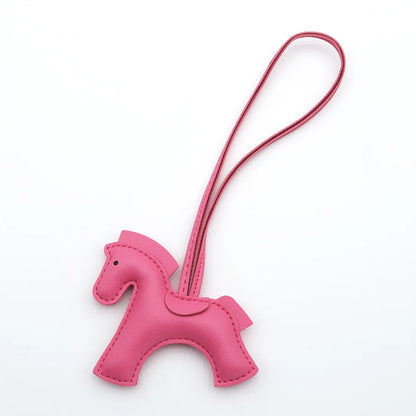 Porte-clés cheval en cuir PU pour femme, tendance, multicolore, en forme de cheval, accessoire pour clés de voiture ou sac à main, bijou cadeau