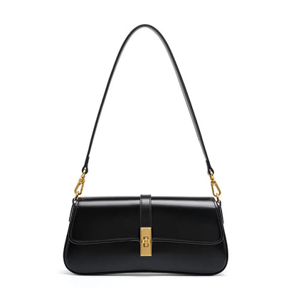 Bolsa Baguete "Clássica Lux Couro Genuíno"