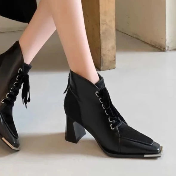 Qua Daux - Chaussure en cuir véritable et textile