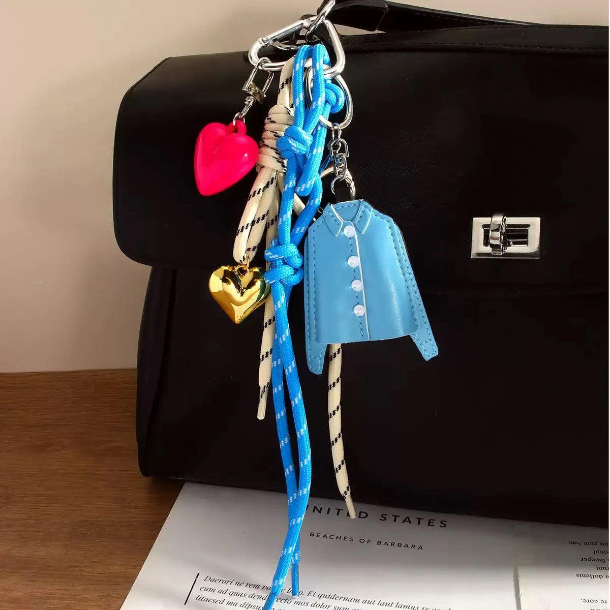 Nouveau produit : pendentif croissant en forme de caneton rôti d'été, accessoire pour sac à dos en forme de cœur, porte-clés