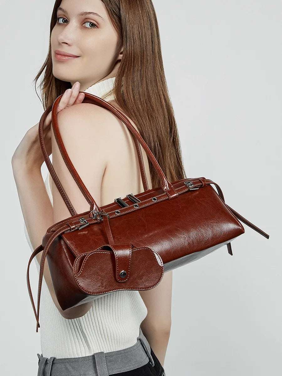 Sac Catarina Vintage en cuir véritable