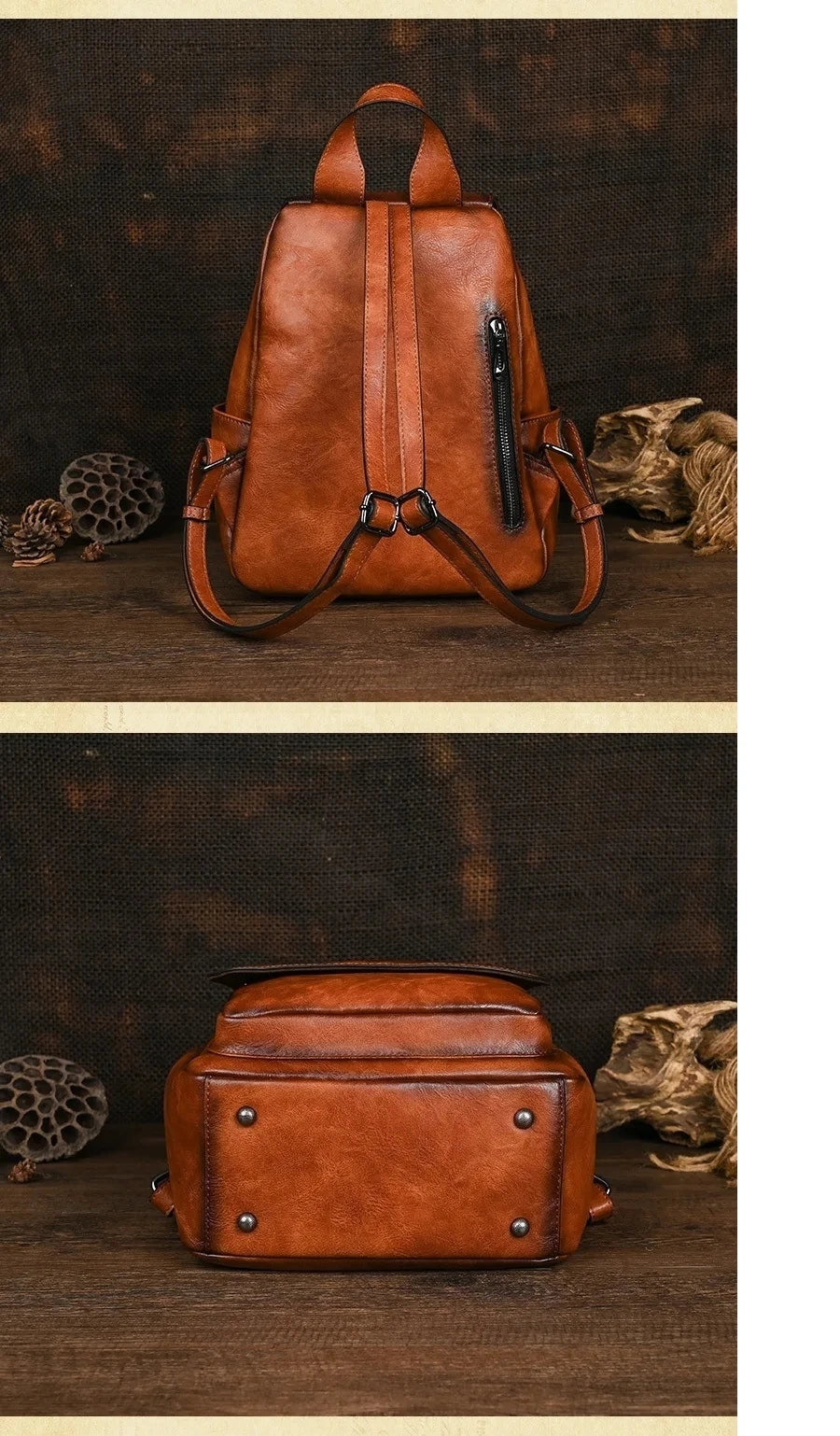 Sac à dos géométrique vintage Laura – Design élégant et de haute qualité