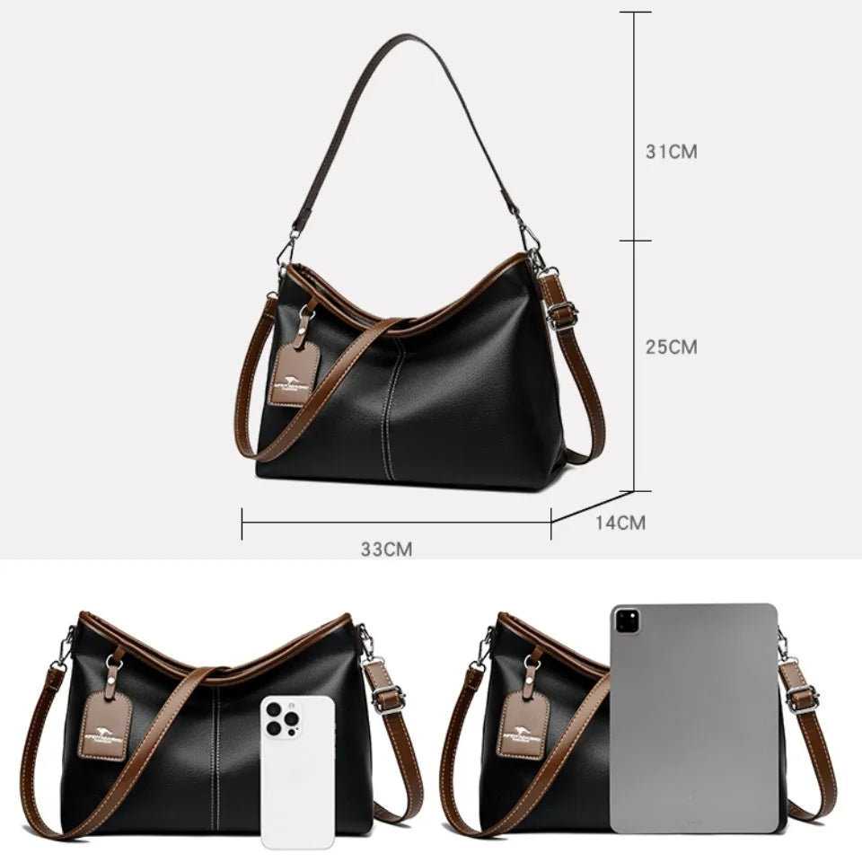 Sac seau élégant bicolore