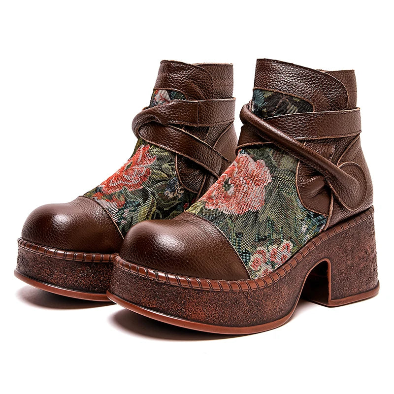 Bottes de moto pour femmes GKTINOO en cuir véritable avec fermeture éclair