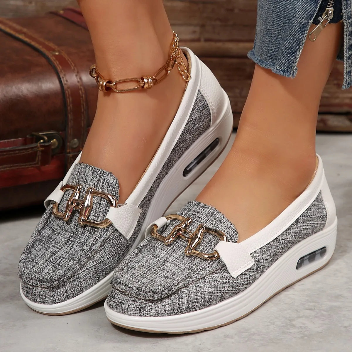 Cristina Marie - Mocassin décontracté pour femme, ultra confortable.