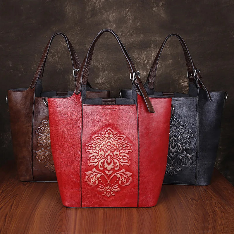 Sac seau Aurora Vintage – Fabriqué en cuir véritable de première qualité 