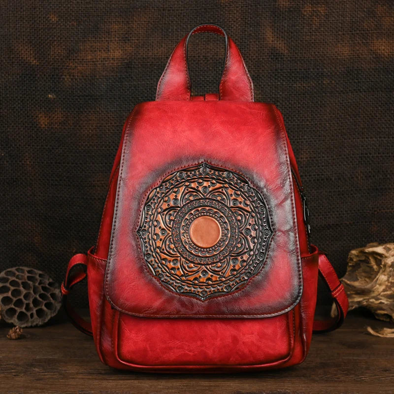 Sac à dos géométrique vintage Laura – Design élégant et de haute qualité