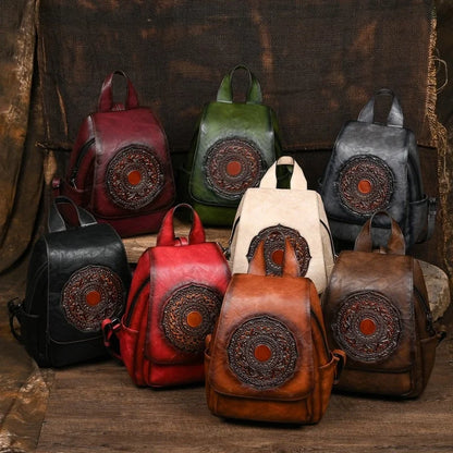 Sac à dos géométrique vintage Laura – Design élégant et de haute qualité