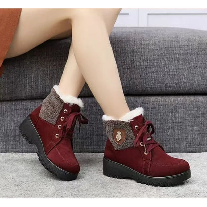 Terenne - Bottes rétro pour femmes avec doublure en laine