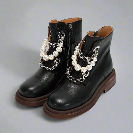 Bottes en cuir véritable Erianna Daux