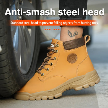 IronShield Pro – Botas de Segurança Impermeáveis com Biqueira de Aço