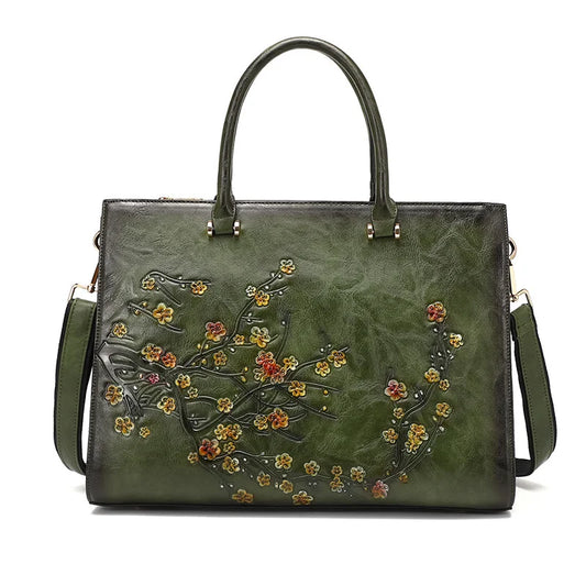 Sac cabas Florence Vintage – Fabriqué en cuir naturel de haute qualité 