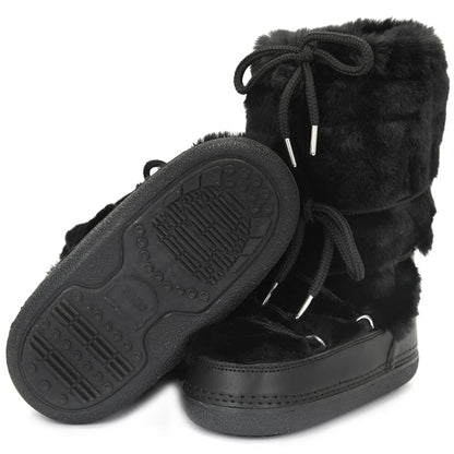 Gio Daux - Bottes en cuir véritable et textile