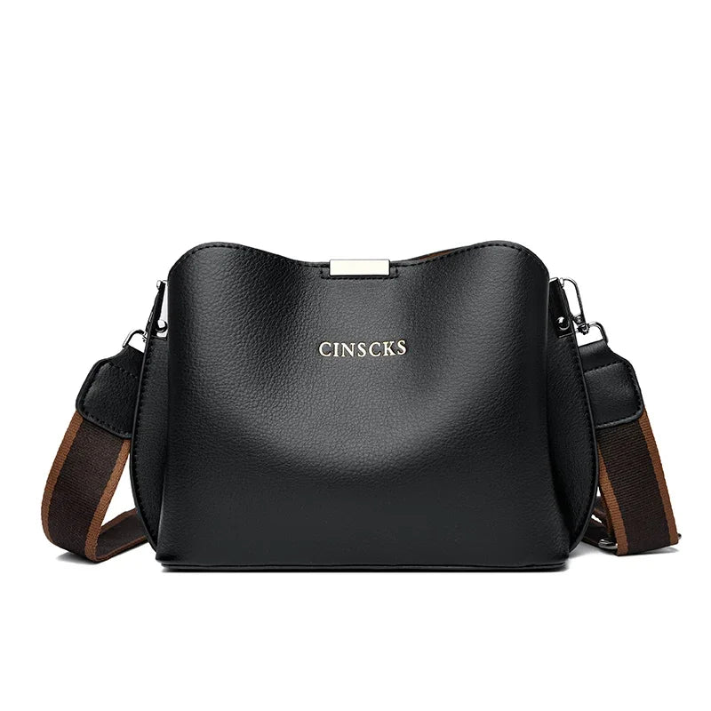 Sac à main élégant à trois compartiments pour femme