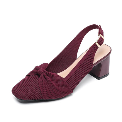 Valentina Rouge - Sapato Slingback Elegante de Salto Médio