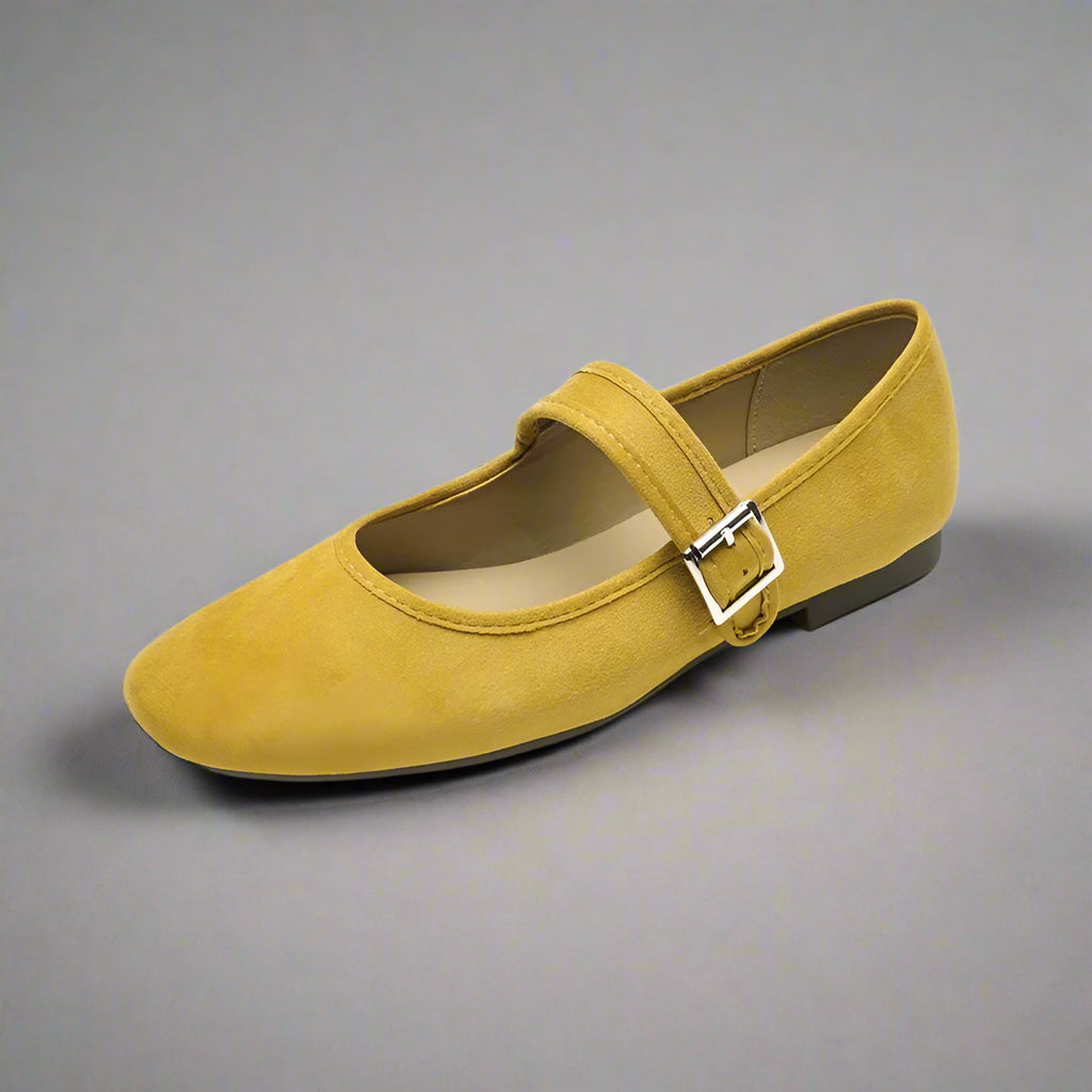 Edana San - Chaussure plate confortable (en cuir suédé)