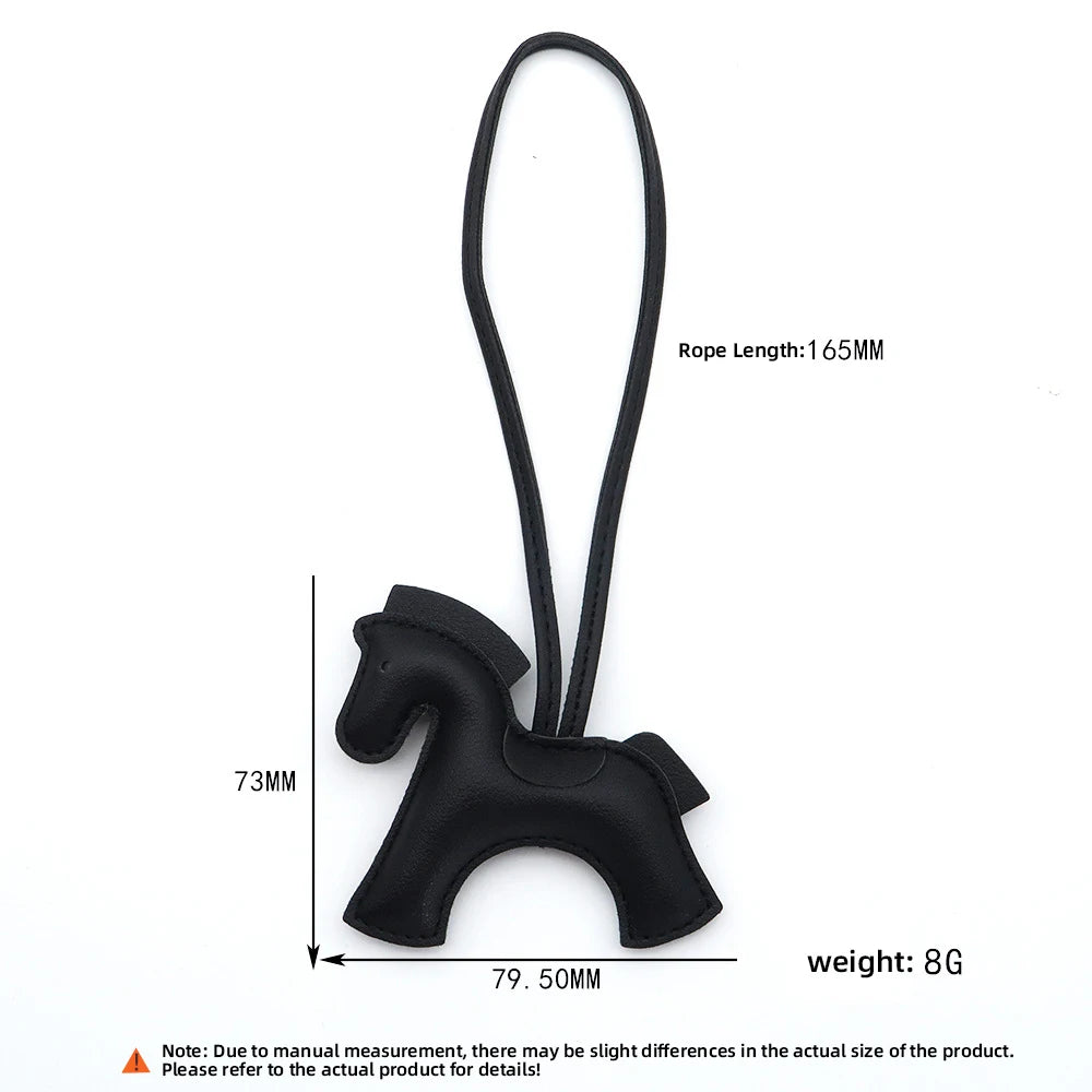 Porte-clés cheval en cuir PU pour femme, tendance, multicolore, en forme de cheval, accessoire pour clés de voiture ou sac à main, bijou cadeau