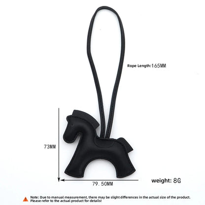 Porte-clés cheval en cuir PU pour femme, tendance, multicolore, en forme de cheval, accessoire pour clés de voiture ou sac à main, bijou cadeau