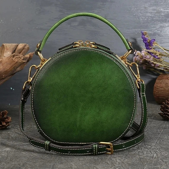 Sac Luna Floral Vintage – Fabriqué en cuir véritable de qualité supérieure 