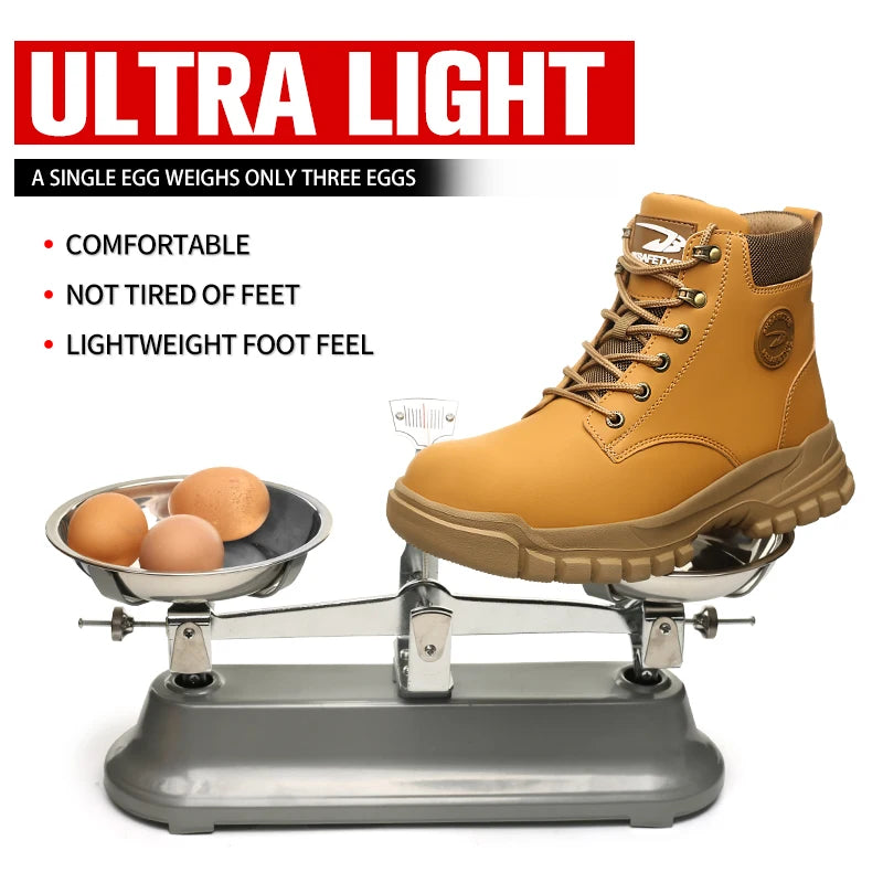 IronShield Pro – Botas de Segurança Impermeáveis com Biqueira de Aço