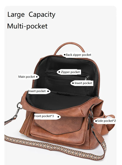 Sac à dos « Duo Fringe » – Style et polyvalence pour les voyages et le quotidien