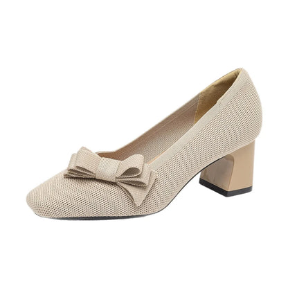 Amélia Violet - Sapato de Salto Médio com Laço Elegante