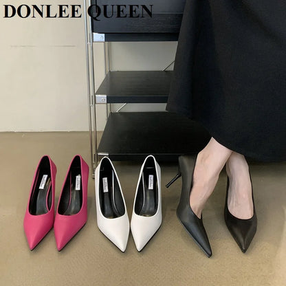 Sapatos de Salto Elegantes com Biqueira Fina – Sofisticação Intemporal