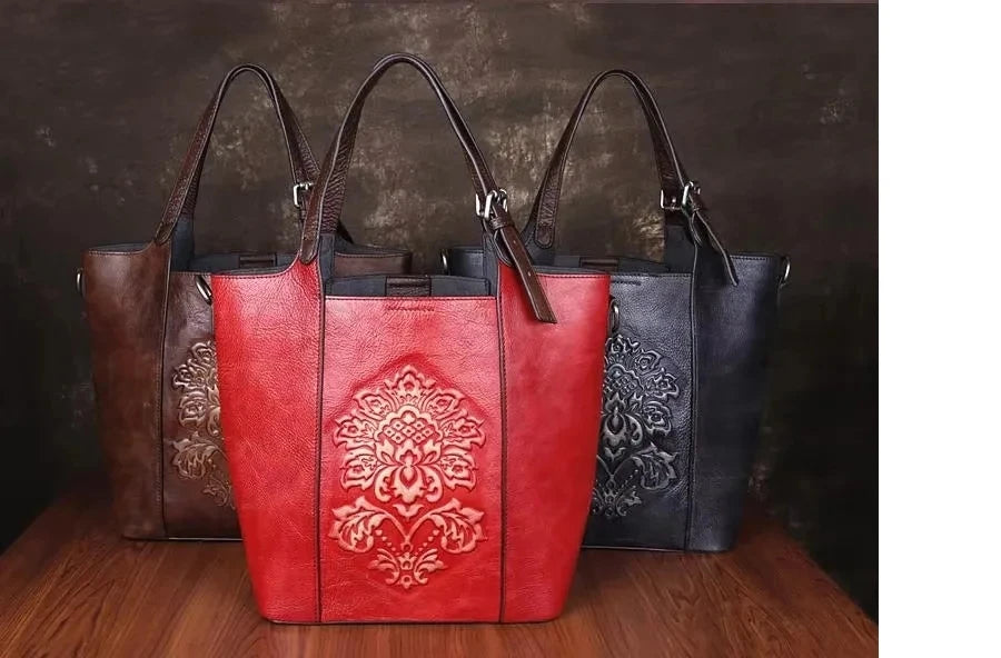 Sac seau Aurora Vintage – Fabriqué en cuir véritable de première qualité 