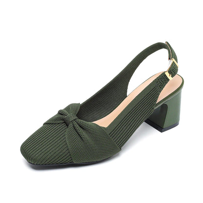 Valentina Rouge - Sapato Slingback Elegante de Salto Médio