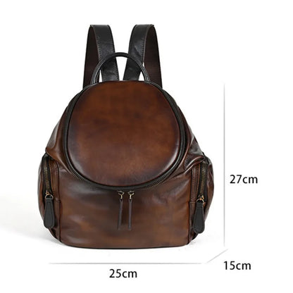 Sac à dos Clara Vintage – Fabriqué en cuir véritable de première qualité