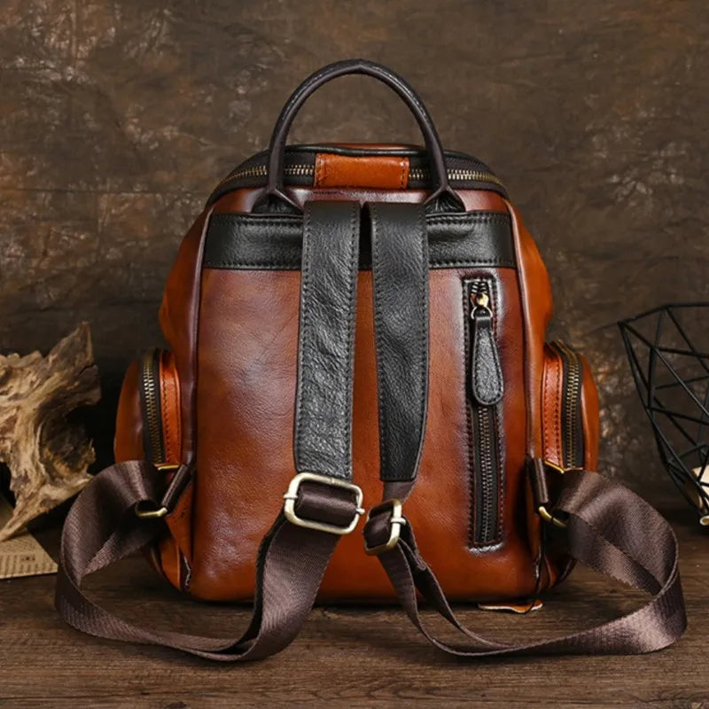 Sac à dos Clara Vintage – Fabriqué en cuir véritable de première qualité