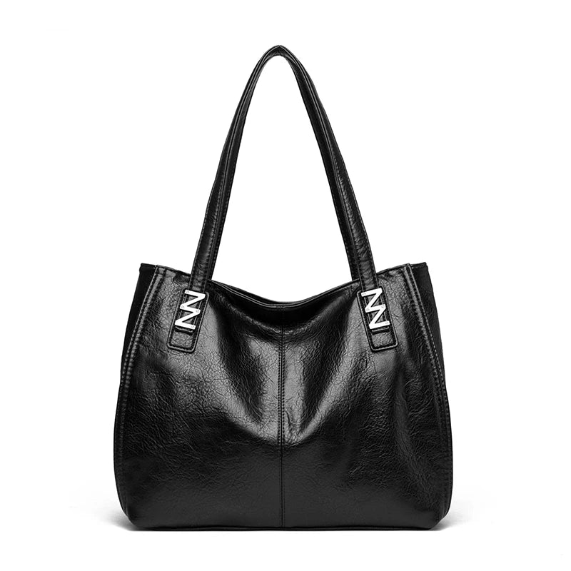 Grand sac à main pour femme en cuir PU souple, luxueux et élégant.