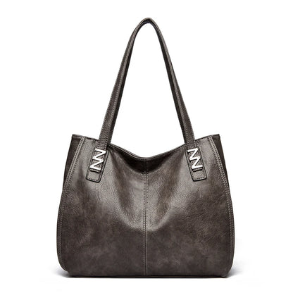 Grand sac à main pour femme en cuir PU souple, luxueux et élégant.