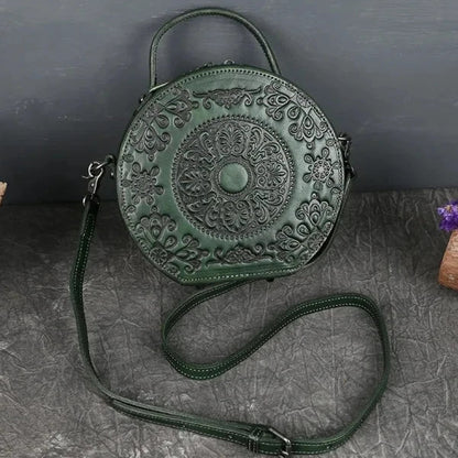 Sac vintage oriental en jade – Fabriqué en cuir véritable de qualité supérieure