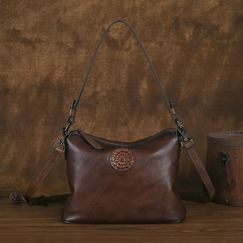 Sac Siena Vintage – En cuir véritable, compact 