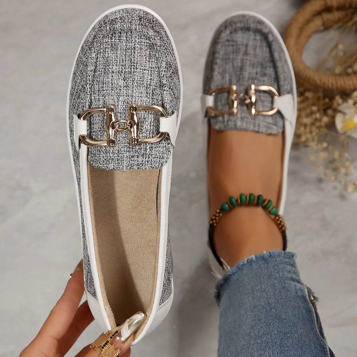 Cristina Marie - Mocassin décontracté pour femme, ultra confortable.
