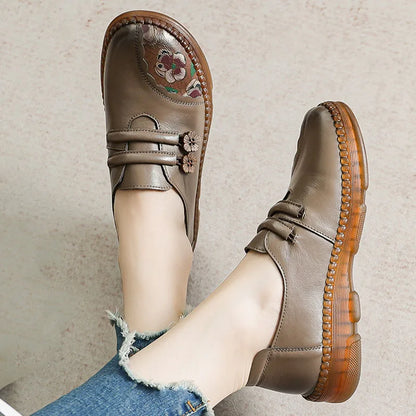 Mocassins en cuir véritable pour femmes GKTINOO, confortables et décontractés