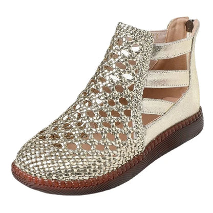 Bottine sandale RAFEZZI Cléopâtre - Confortable et élégante (Cuir véritable)