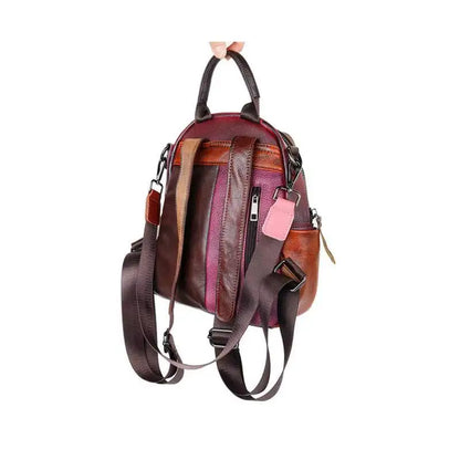 Sac à dos Diana Vintage Patchwork – Fabriqué en cuir véritable de première qualité