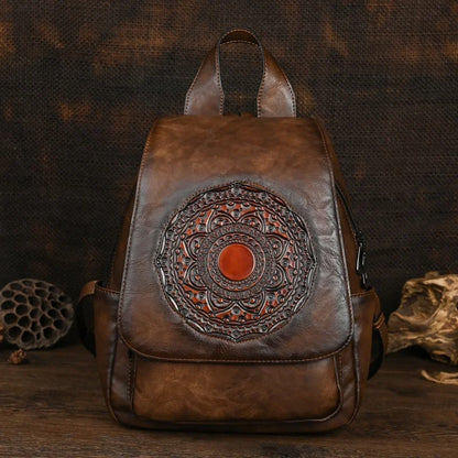 Sac à dos géométrique vintage Laura – Design élégant et de haute qualité