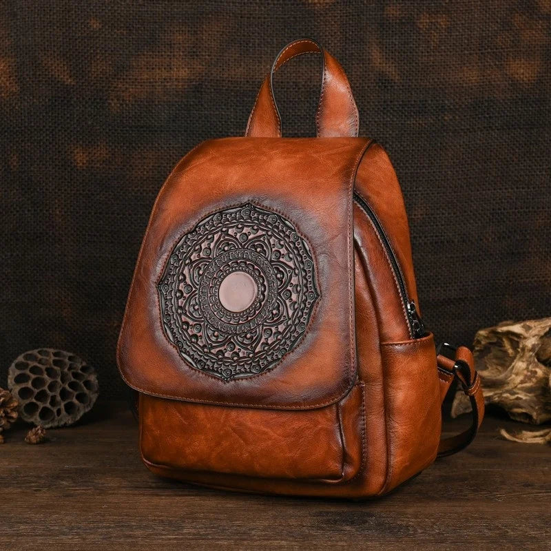 Sac à dos géométrique vintage Laura – Design élégant et de haute qualité