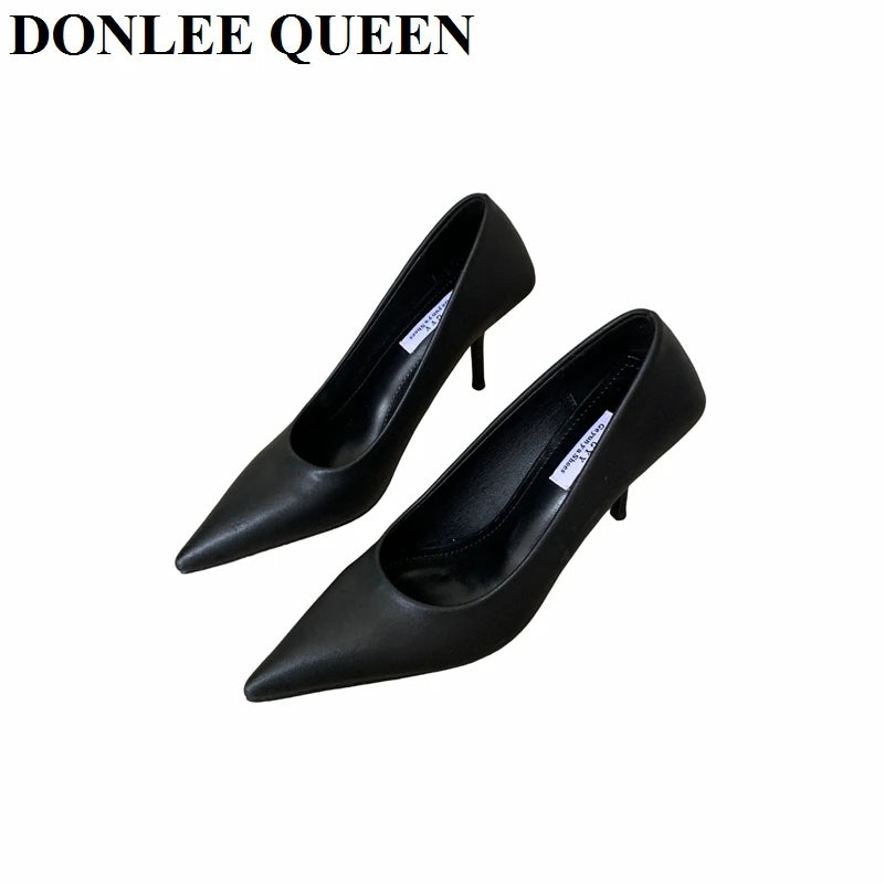 Sapatos de Salto Elegantes com Biqueira Fina – Sofisticação Intemporal