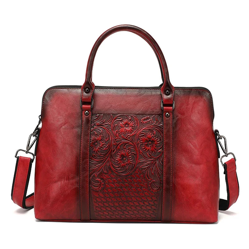 Mala Executiva Helena Vintage – Em Couro Natural Premium